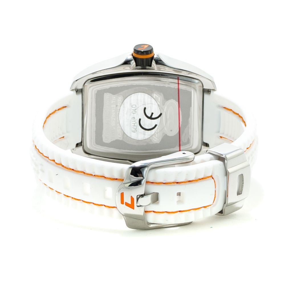 Chronotech White Rubber Sport Women's Watch