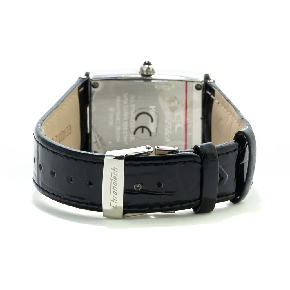 Chronotech Black Leather Dress Women's Watch
