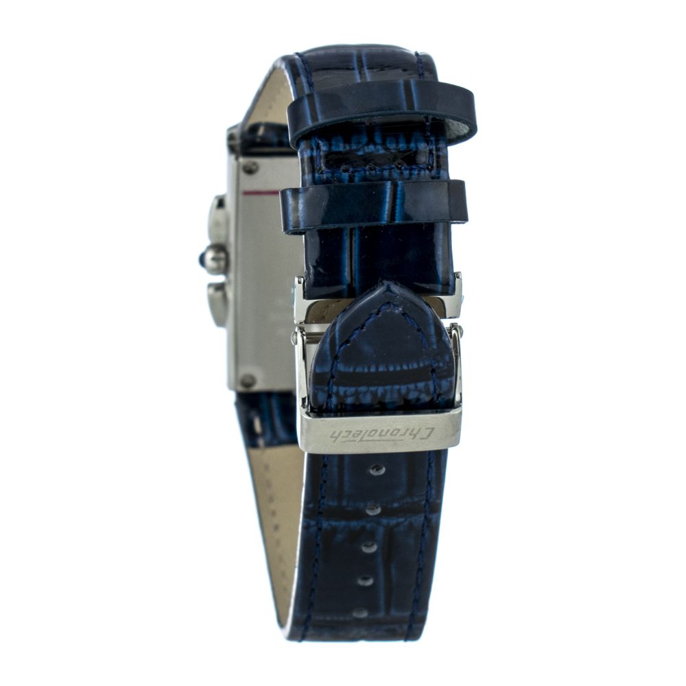 Chronotech Blue Leather Dress  Watch