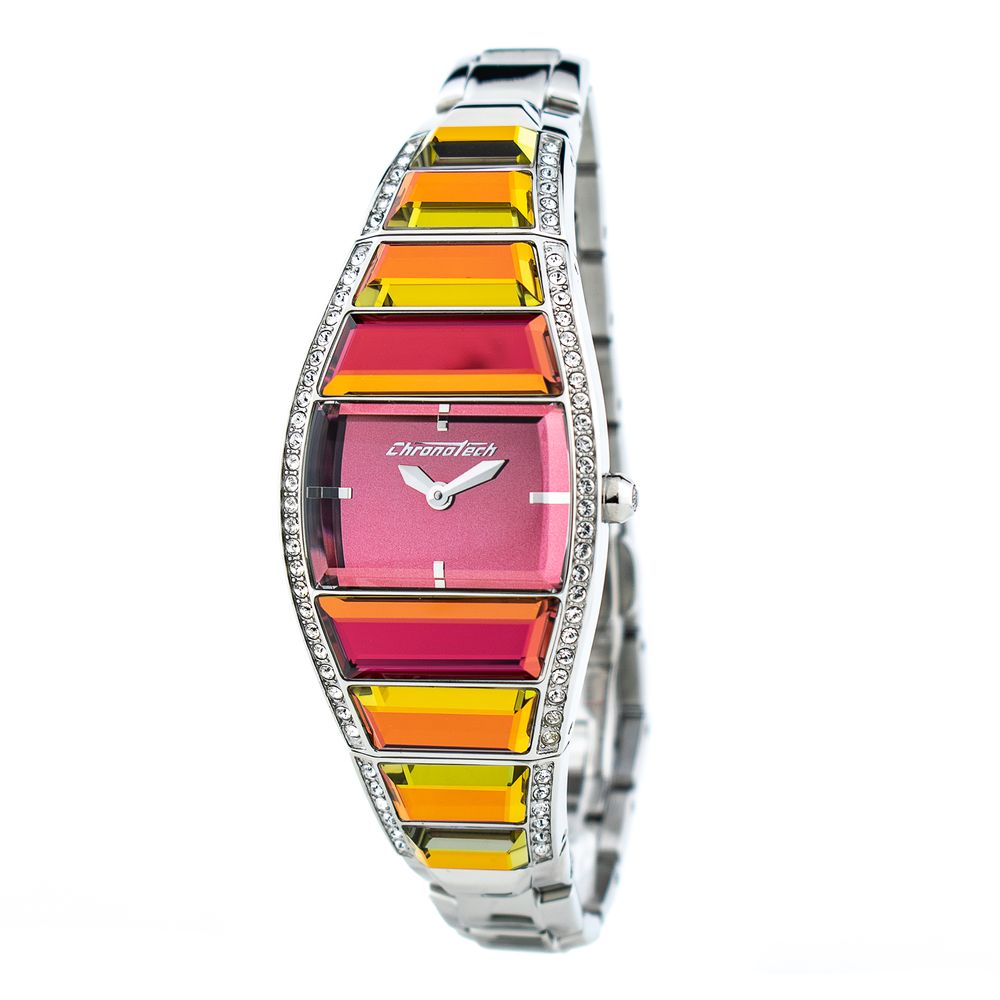 Chronotech Silver Stainless Steel Dress Women's Watch