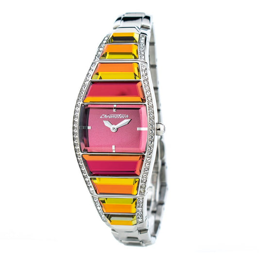 Chronotech Silver Stainless Steel Dress Women's Watch