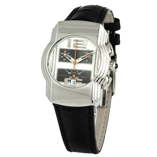 Chronotech Black Leather Dress Women's Watch