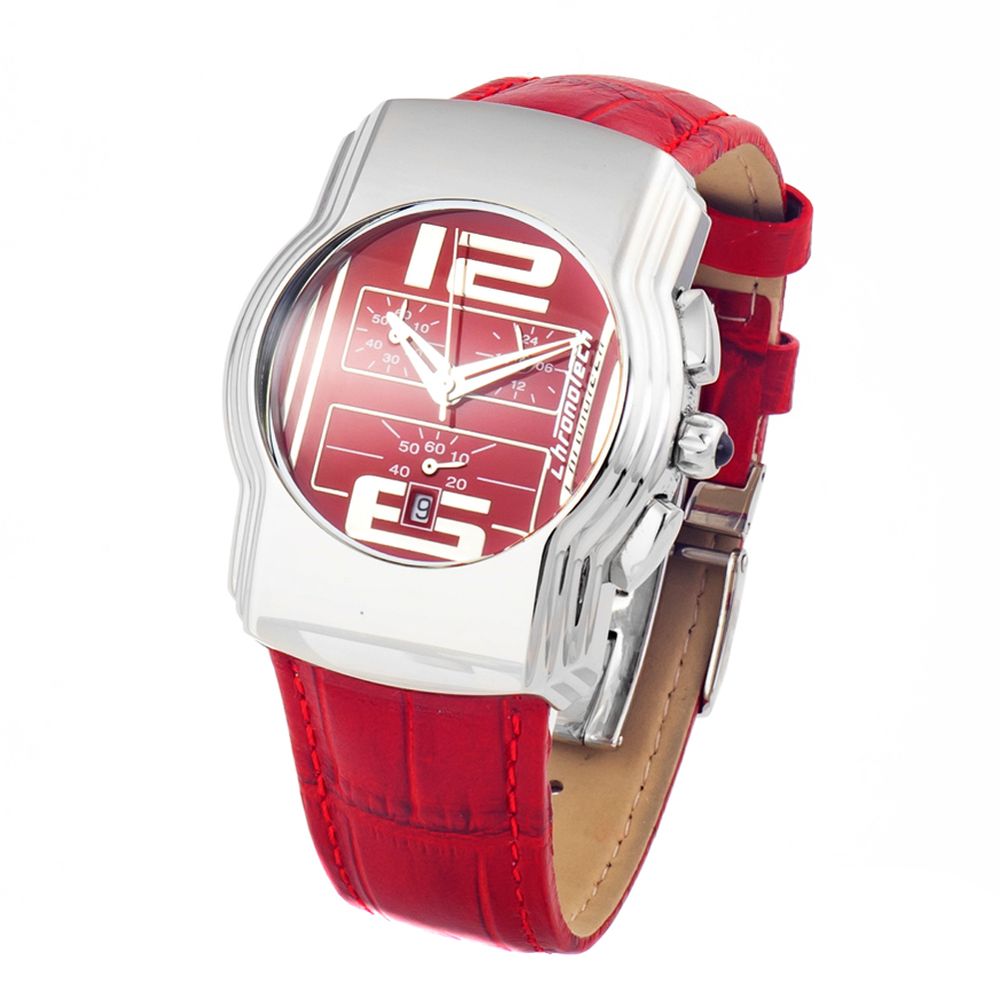 Chronotech Multicolor Leather Dress Women's Watch