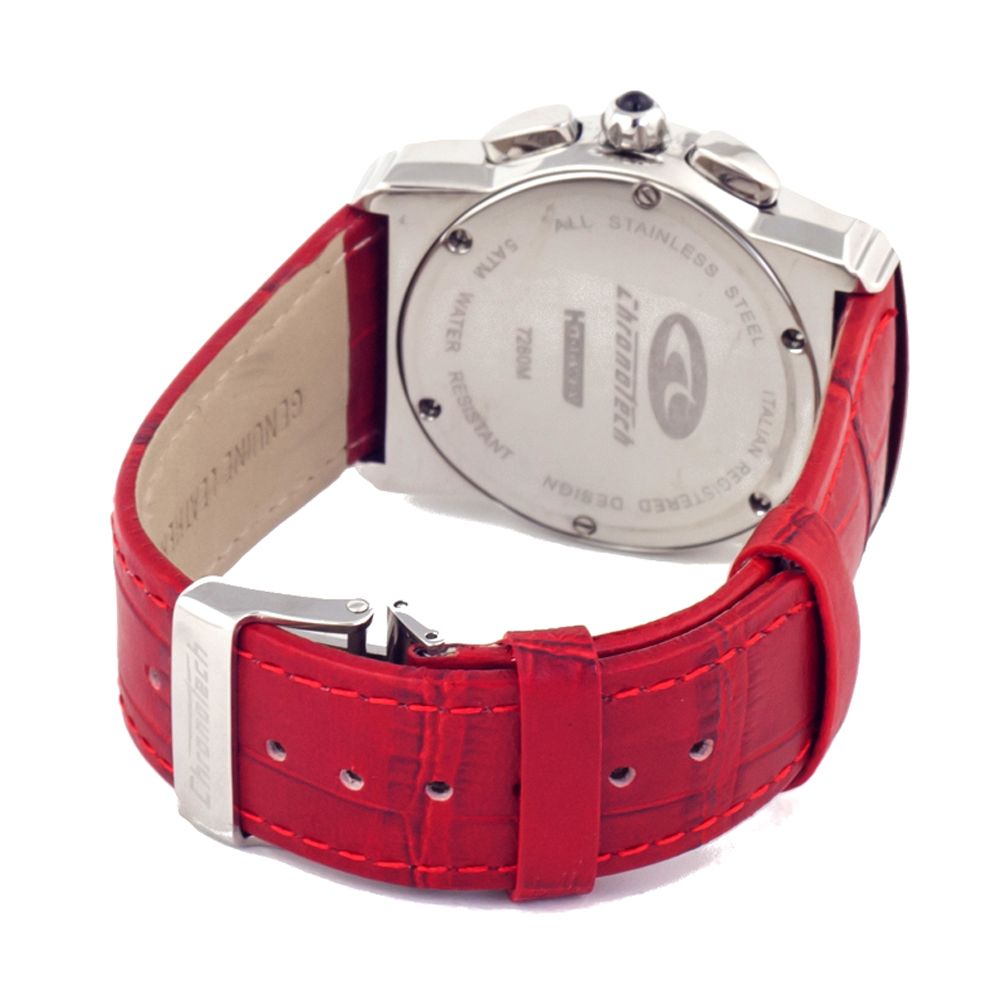 Chronotech Multicolor Leather Dress Women's Watch