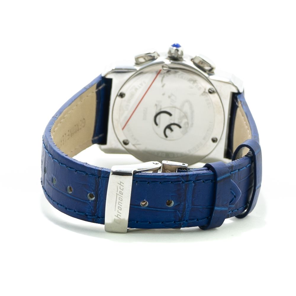 Chronotech Blue Leather Dress Women's Watch