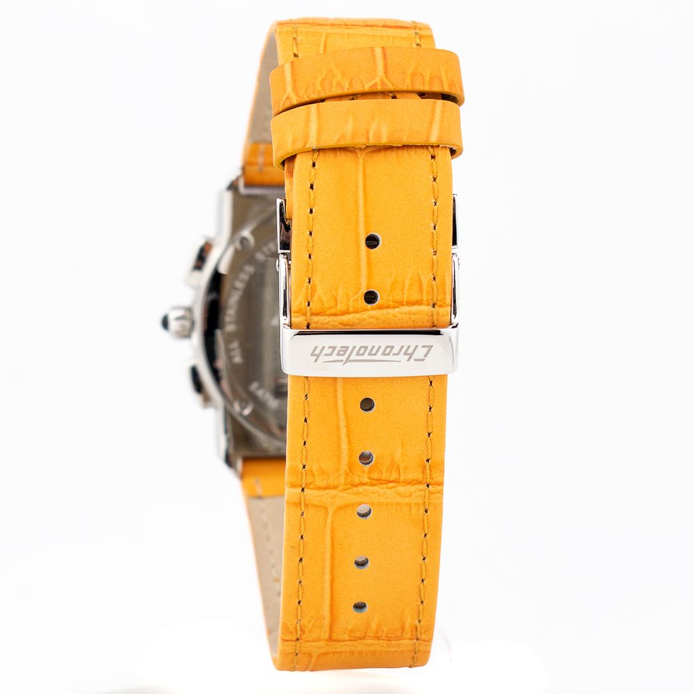 Chronotech Orange Leather Dress  Watch