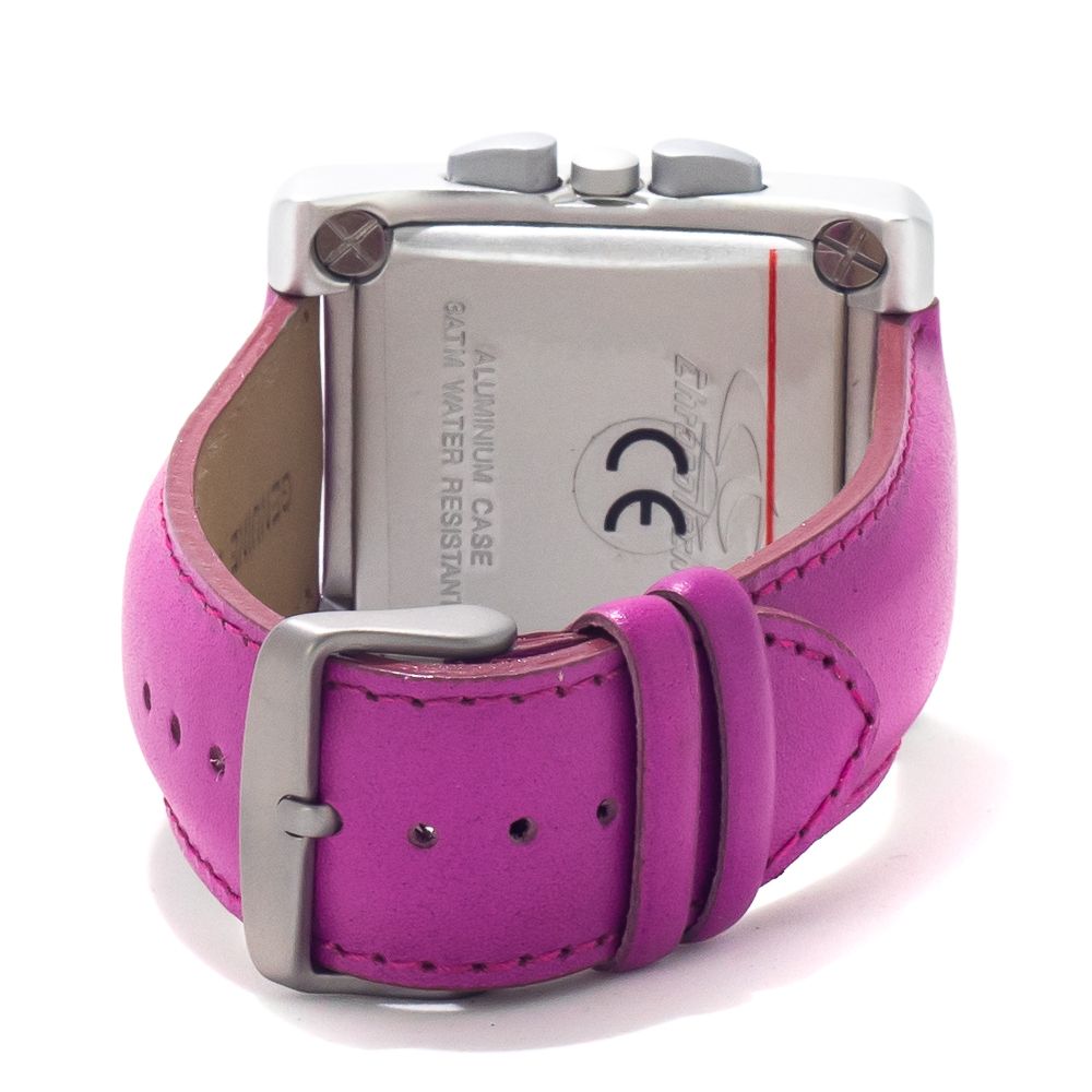 Chronotech Purple Leather Dress Men's Watch