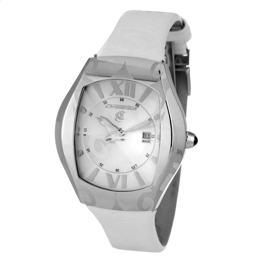 Chronotech White Leather Dress Men's Watch