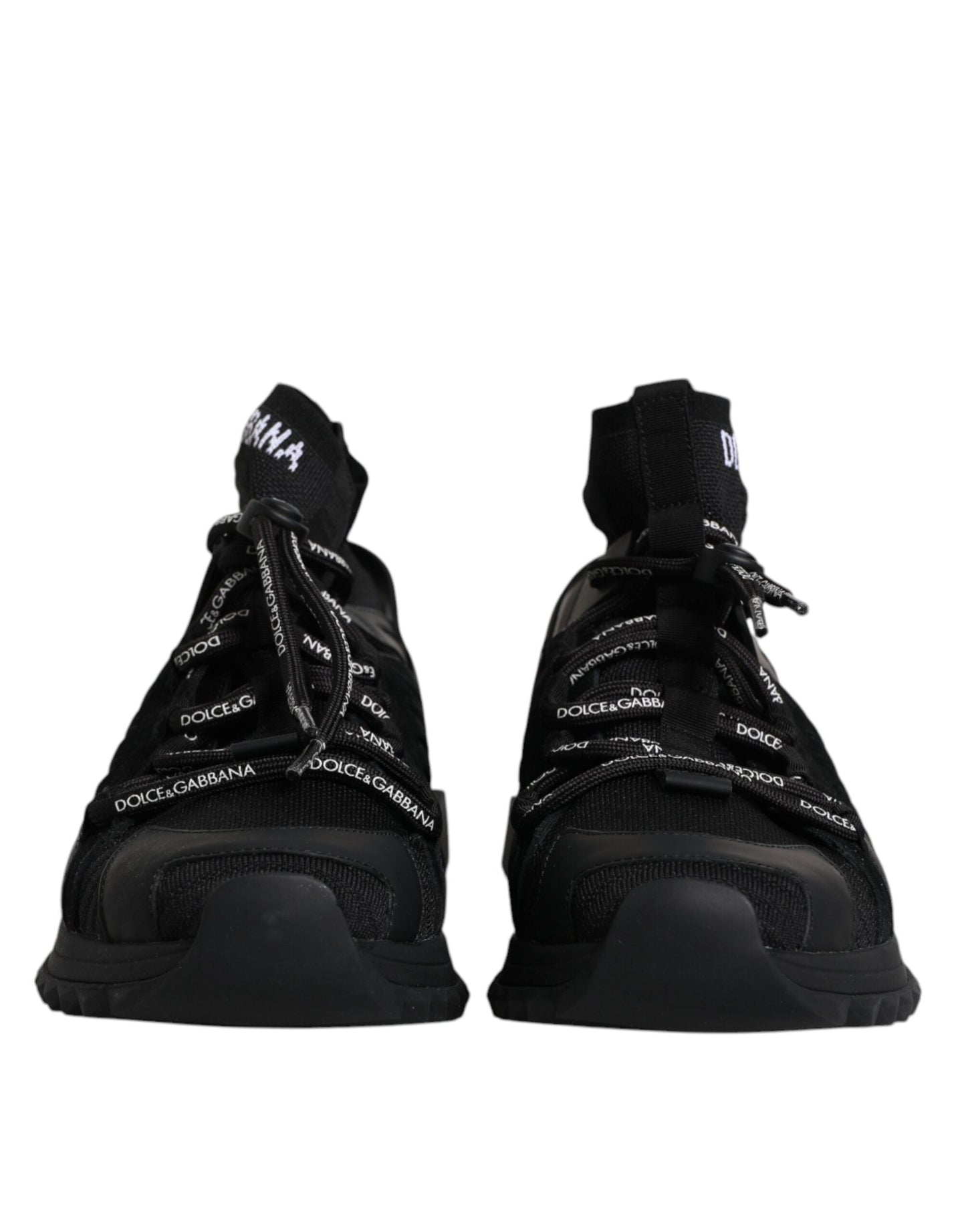 Dolce & Gabbana Black Sorrento Logo Men Sneakers Socks Men's Shoes