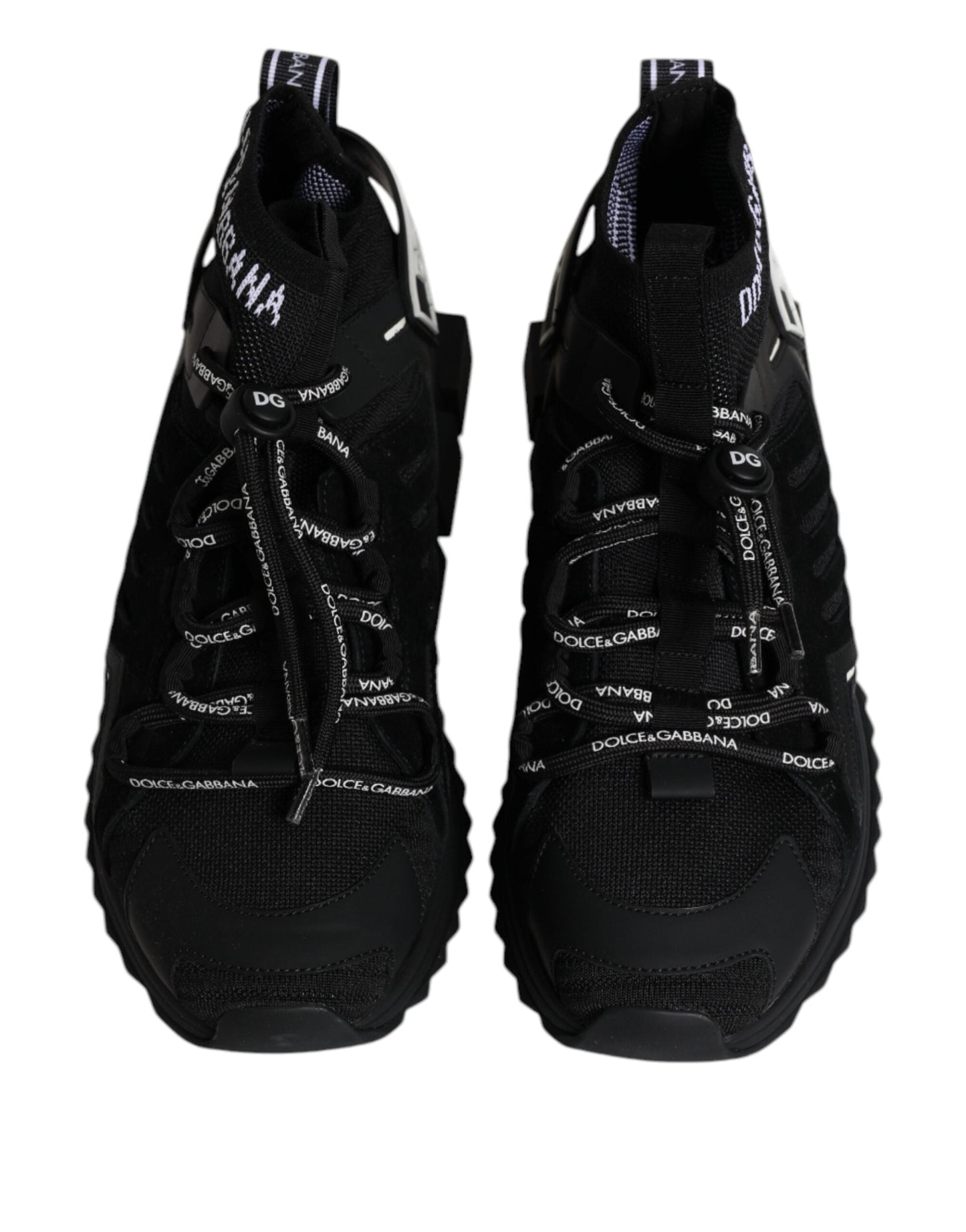Dolce & Gabbana Black Sorrento Logo Men Sneakers Socks Men's Shoes
