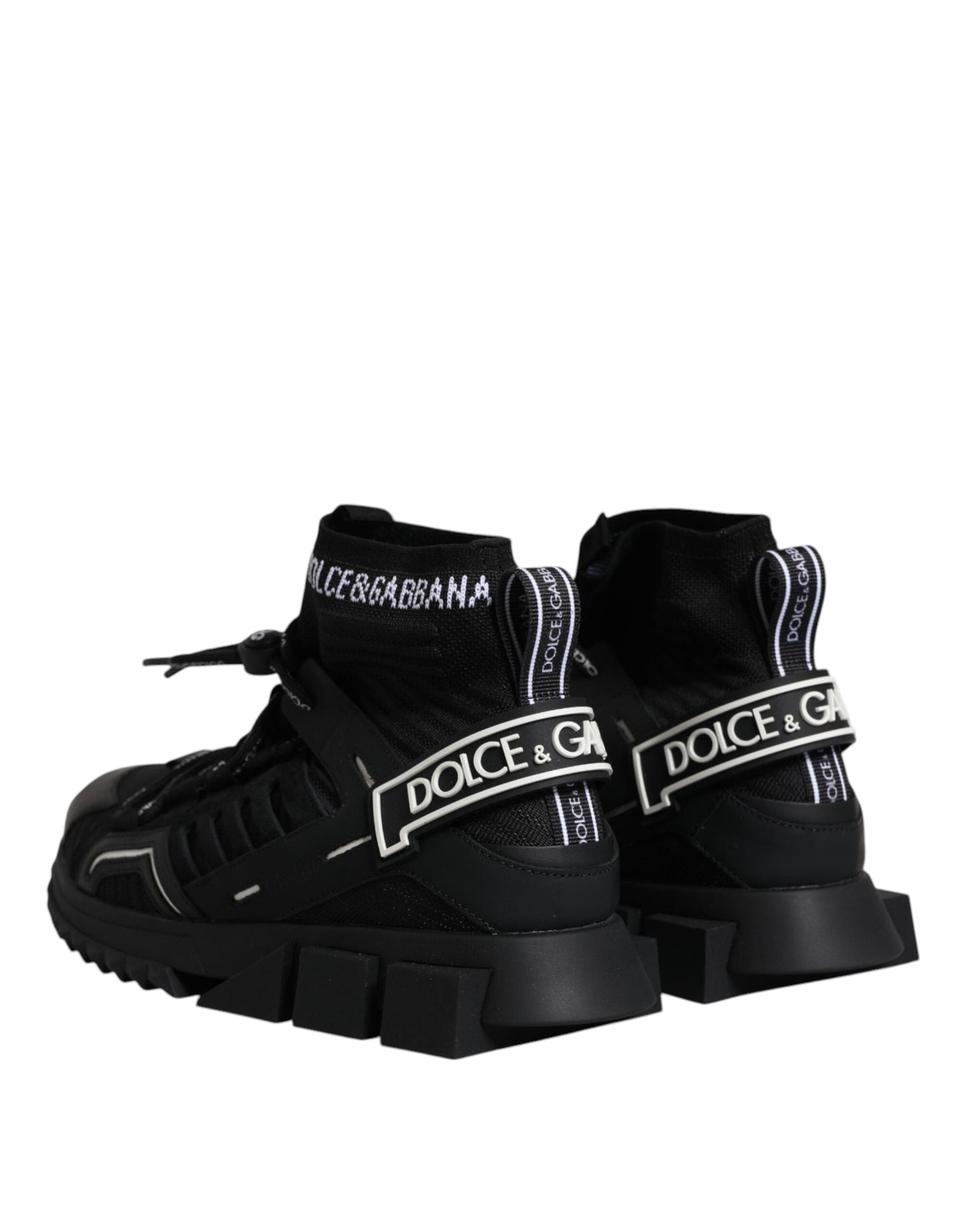 Dolce & Gabbana Black Sorrento Logo Men Sneakers Socks Men's Shoes