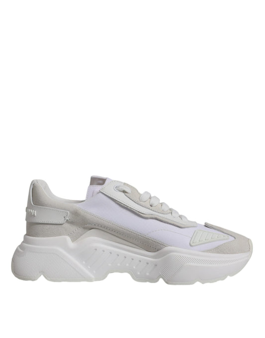 Dolce & Gabbana White Leather Daymaster Low Top Sneakers Men's Shoes