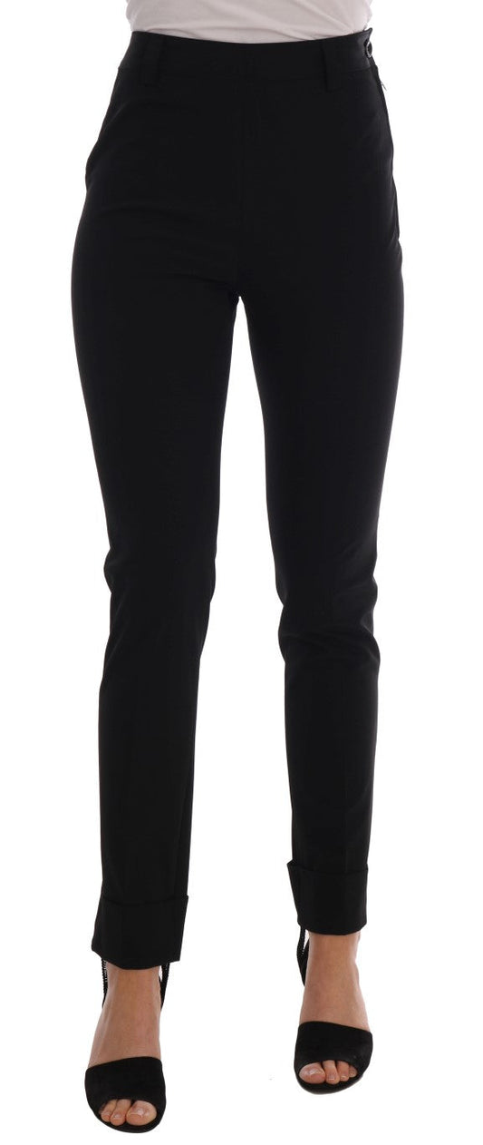 Ermanno Scervino Black Stretch Leggings Women's Pants