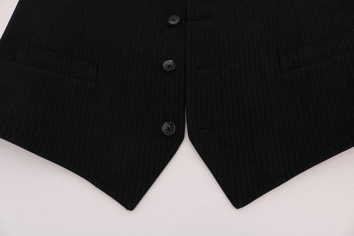 Dolce & Gabbana Black STAFF Cotton Rayon Men's Vest