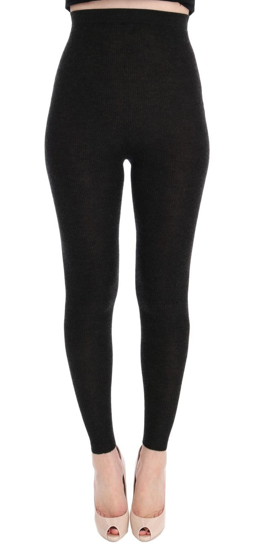 Dolce & Gabbana Gray Cashmere Stretch Women's Tights