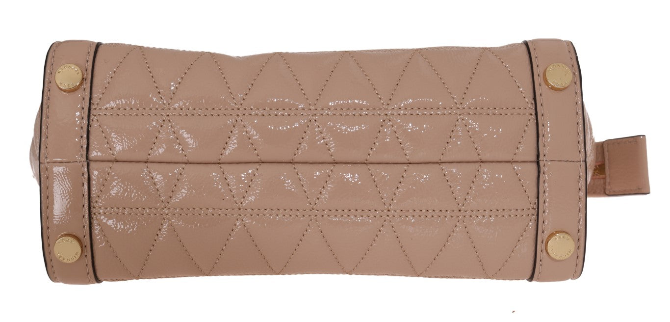 Michael Kors Peach Quilted Leather Logo Crossbody VIVIANNE Messenger Women's Bag