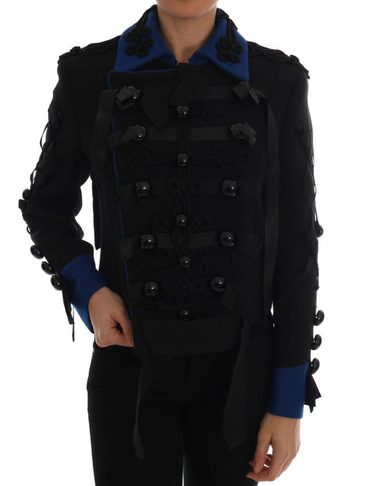 Dolce & Gabbana Black Wool Trench Women's Jacket