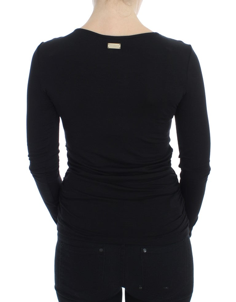 Versace Jeans Black Stretch Longsleeve Women's Sweater