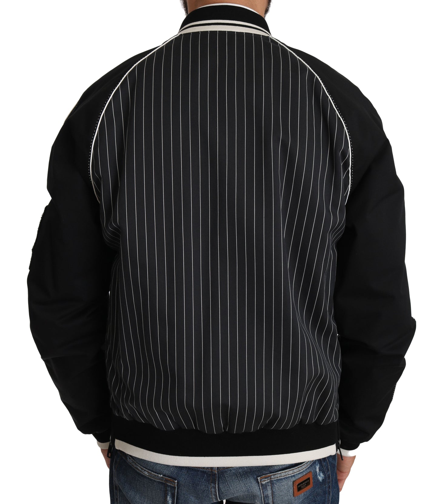 Dolce & Gabbana Black DD58 SG62 Sequined Beaded Men's Jacket
