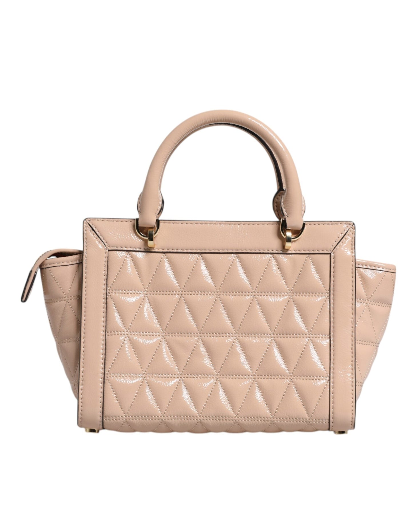 Michael Kors Peach Quilted Leather Logo Crossbody VIVIANNE Messenger Women's Bag