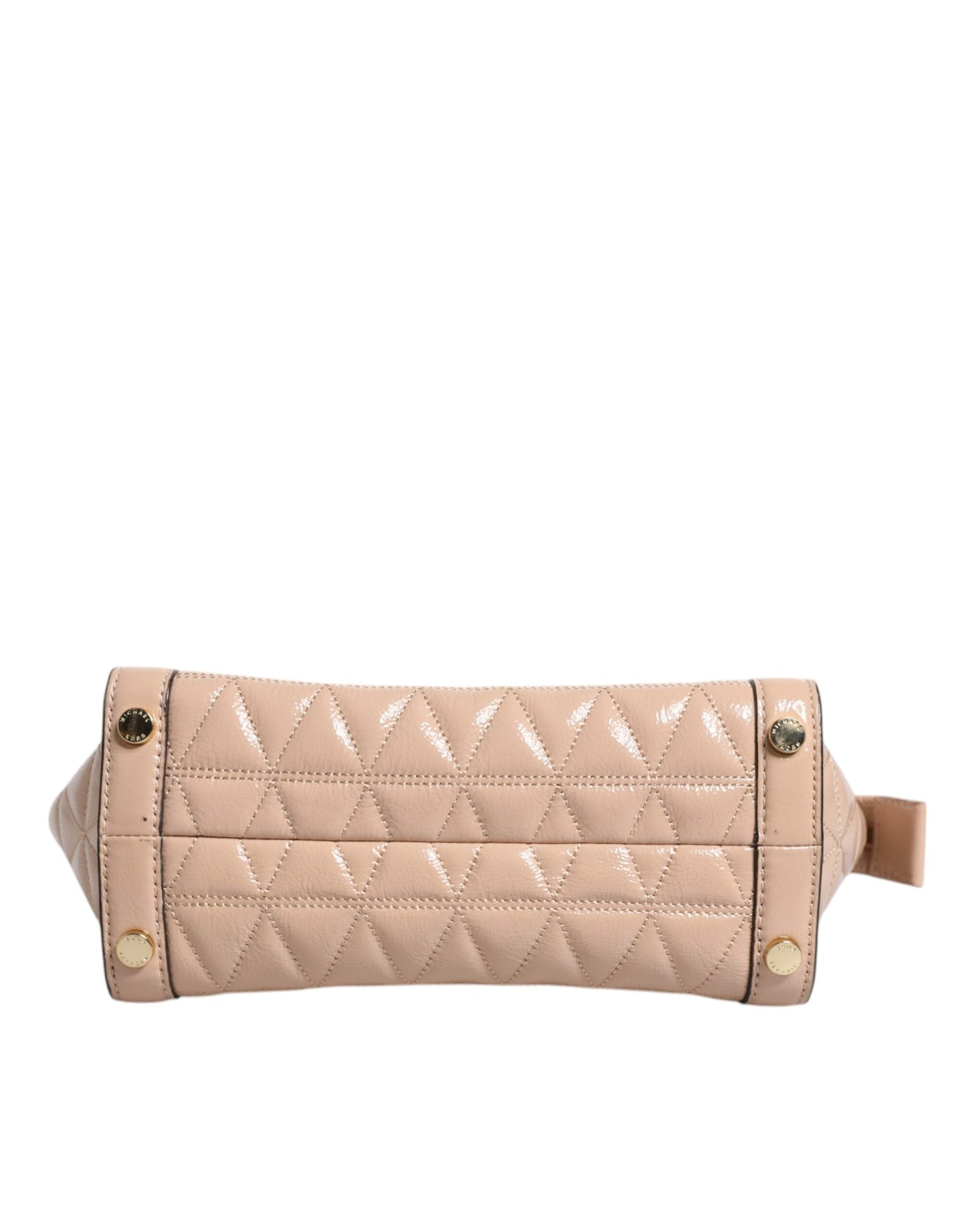 Michael Kors Peach Quilted Leather Logo Crossbody VIVIANNE Messenger Women's Bag
