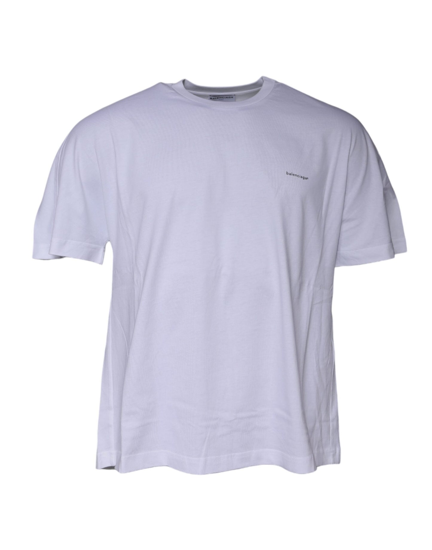 Balenciaga White Logo Cotton Crew Neck Short Sleeves Men's T-shirt (Pre-Owned)