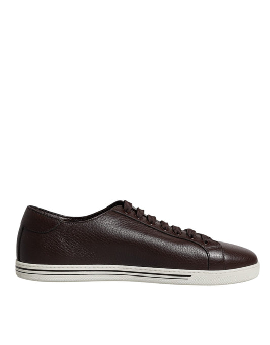 Dolce & Gabbana Brown Low Top Men Saint Tropez Sneakers Men's Shoes