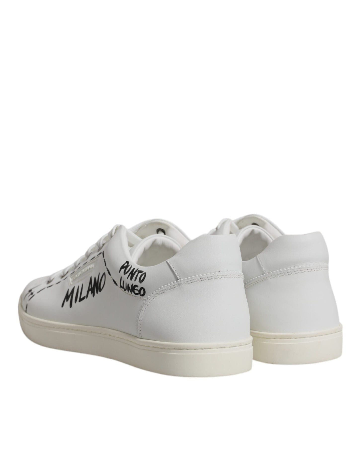 Dolce & Gabbana White Leather Milano Low Top Sneakers Men's Shoes