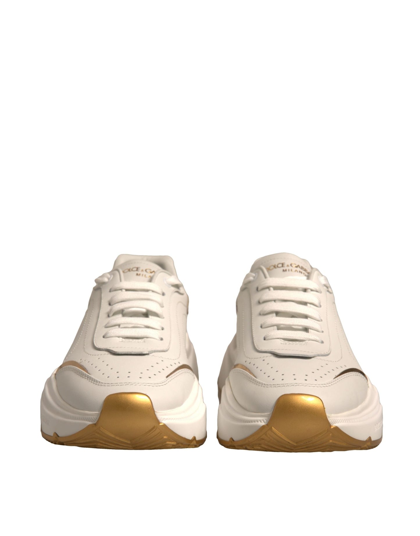 Dolce & Gabbana White Gold Daymaster Low Top Sneakers Women's Shoes (Pre-Owned)