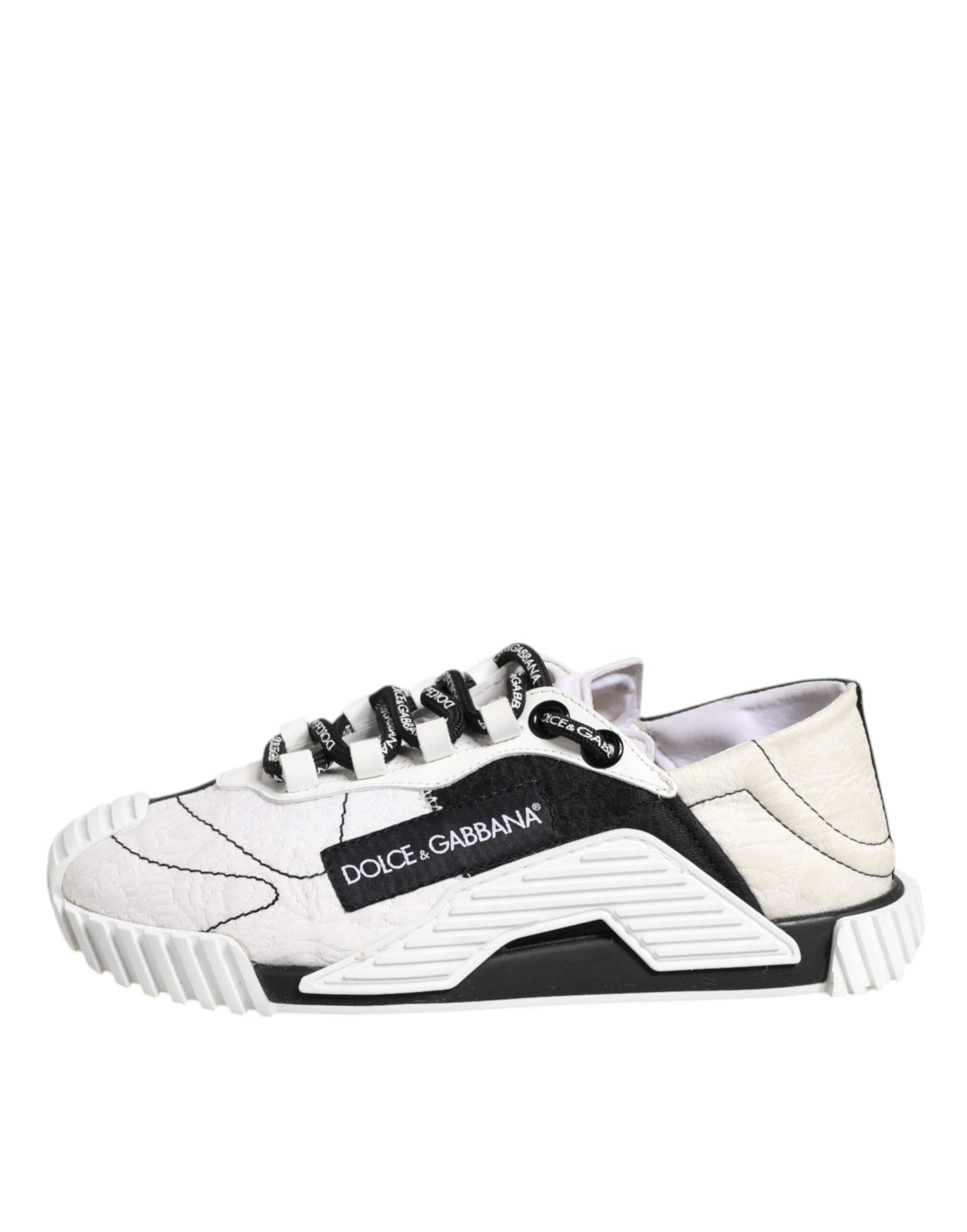 Dolce & Gabbana White Black NS1 Low Top Sneakers Women's Shoes (Pre-Owned)