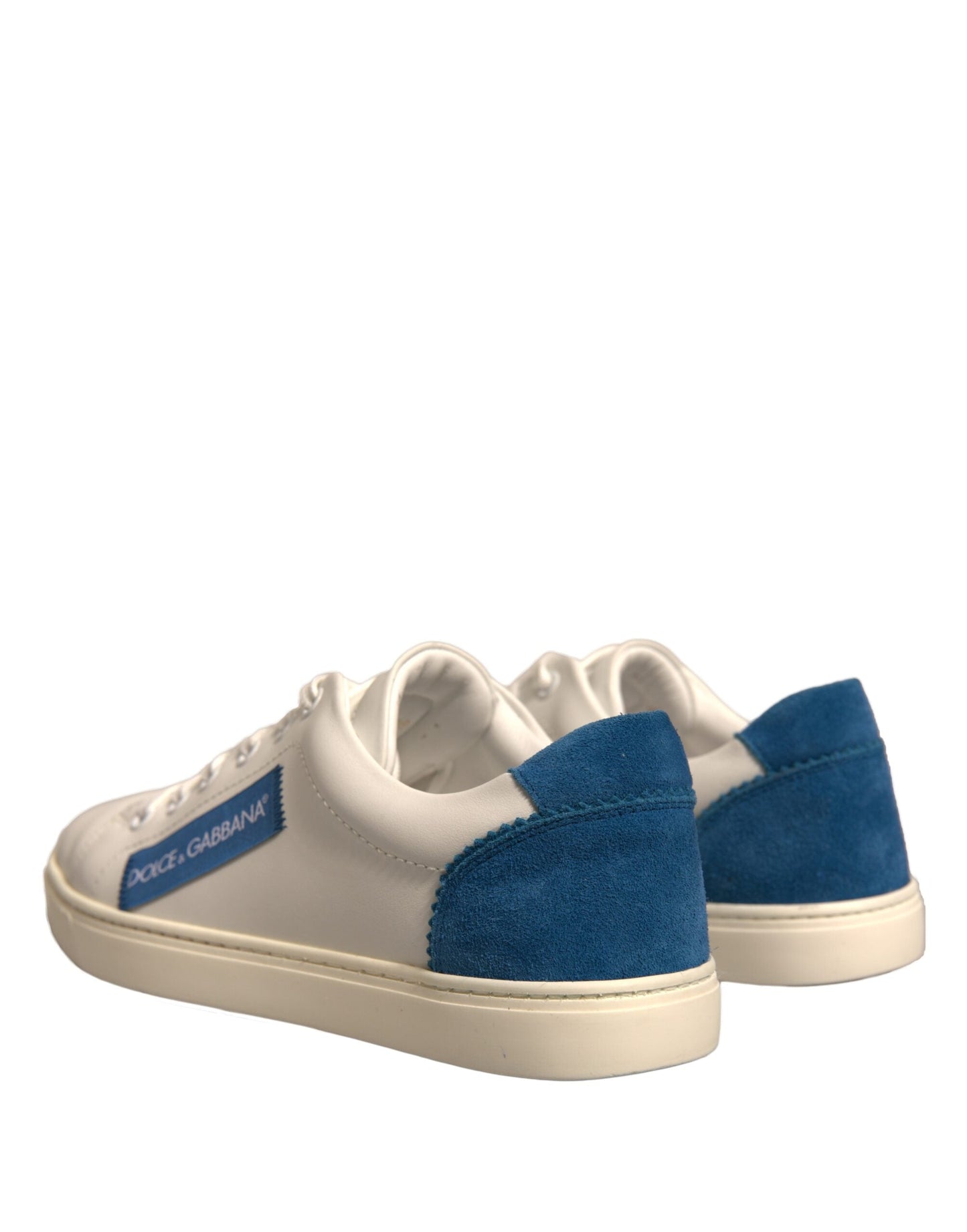 Dolce & Gabbana White Suede Leather Low Top Sneakers Women's Shoes (Pre-Owned)