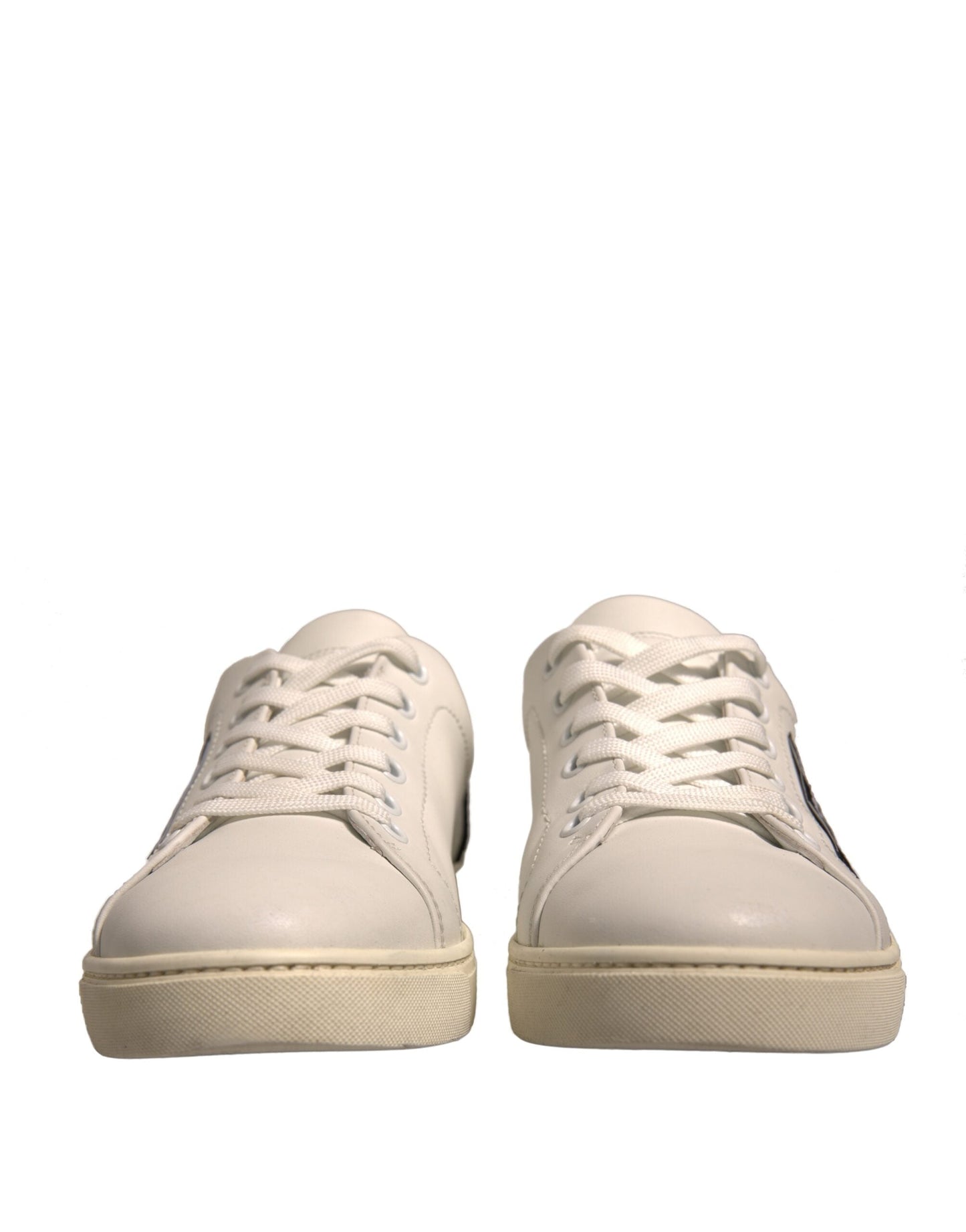 Dolce & Gabbana White Suede Leather Low Top Sneakers Women's Shoes (Pre-Owned)