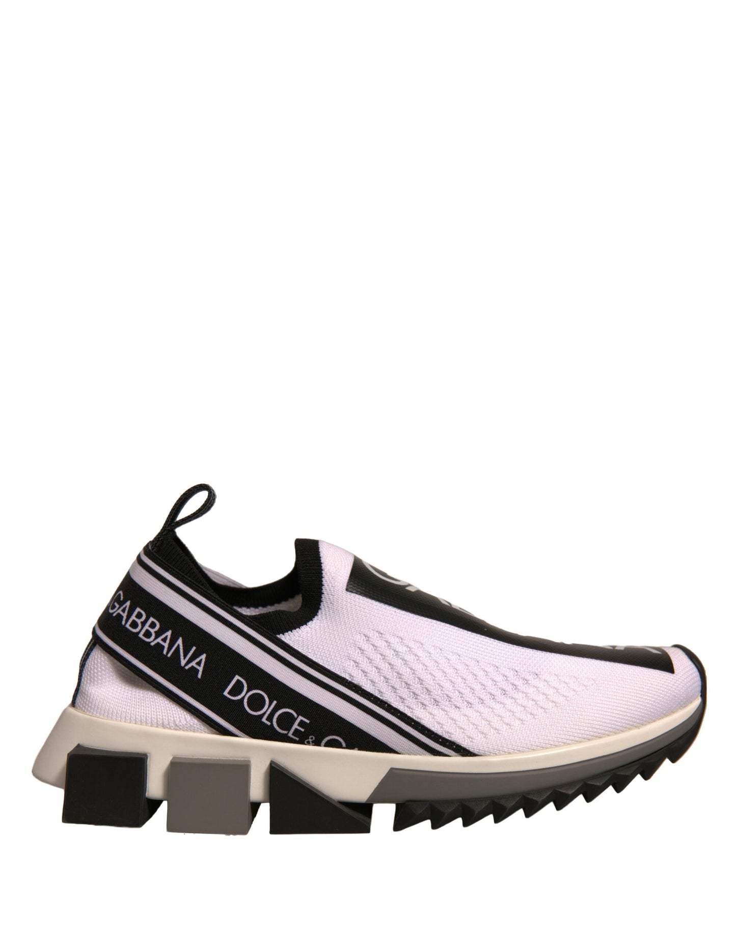 Dolce & Gabbana White Black Slip On Sorrento Sneakers Women's Shoes (Pre-Owned)