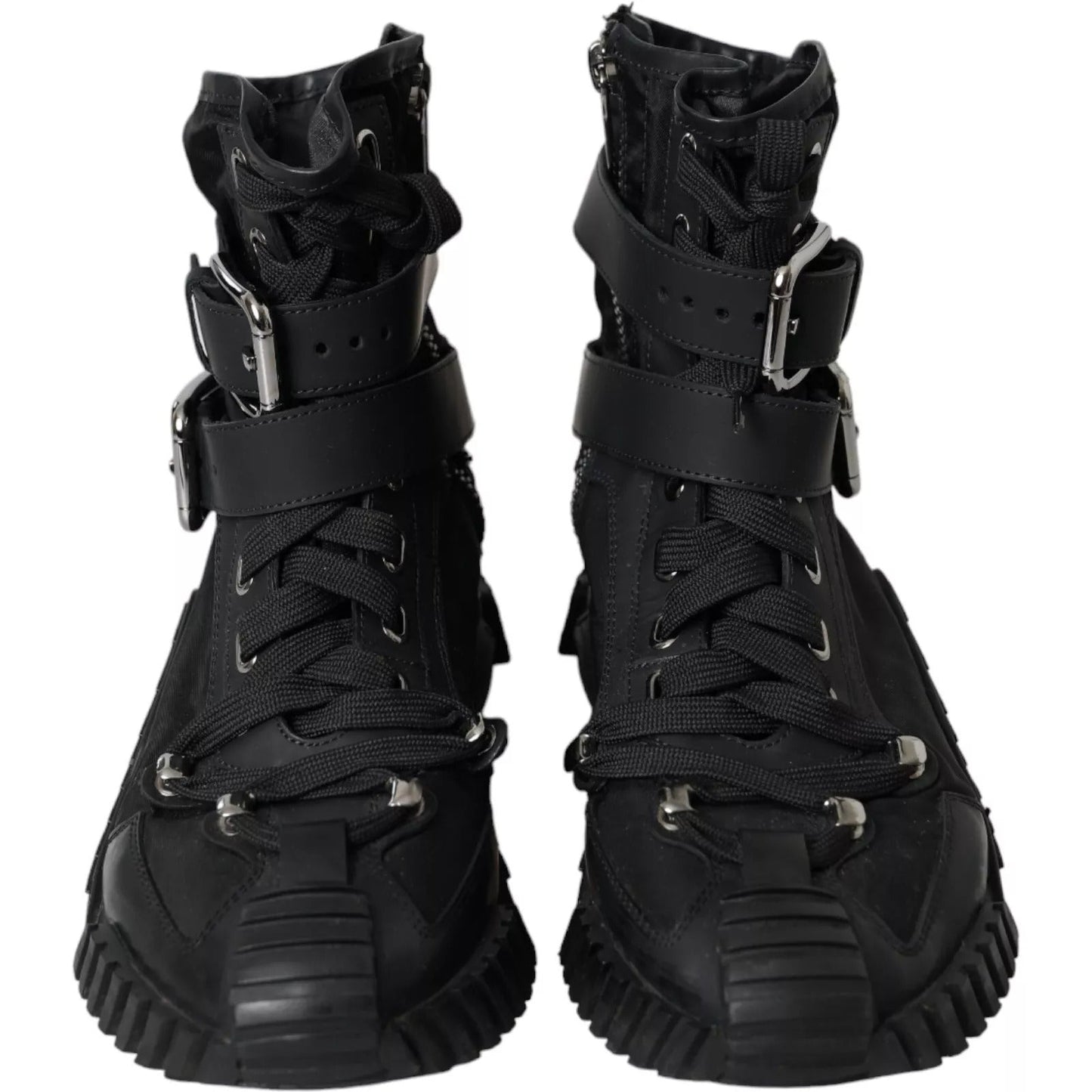 Dolce & Gabbana Black Nylon NS1 High Top Sneakers Women's Shoes (Pre-Owned)