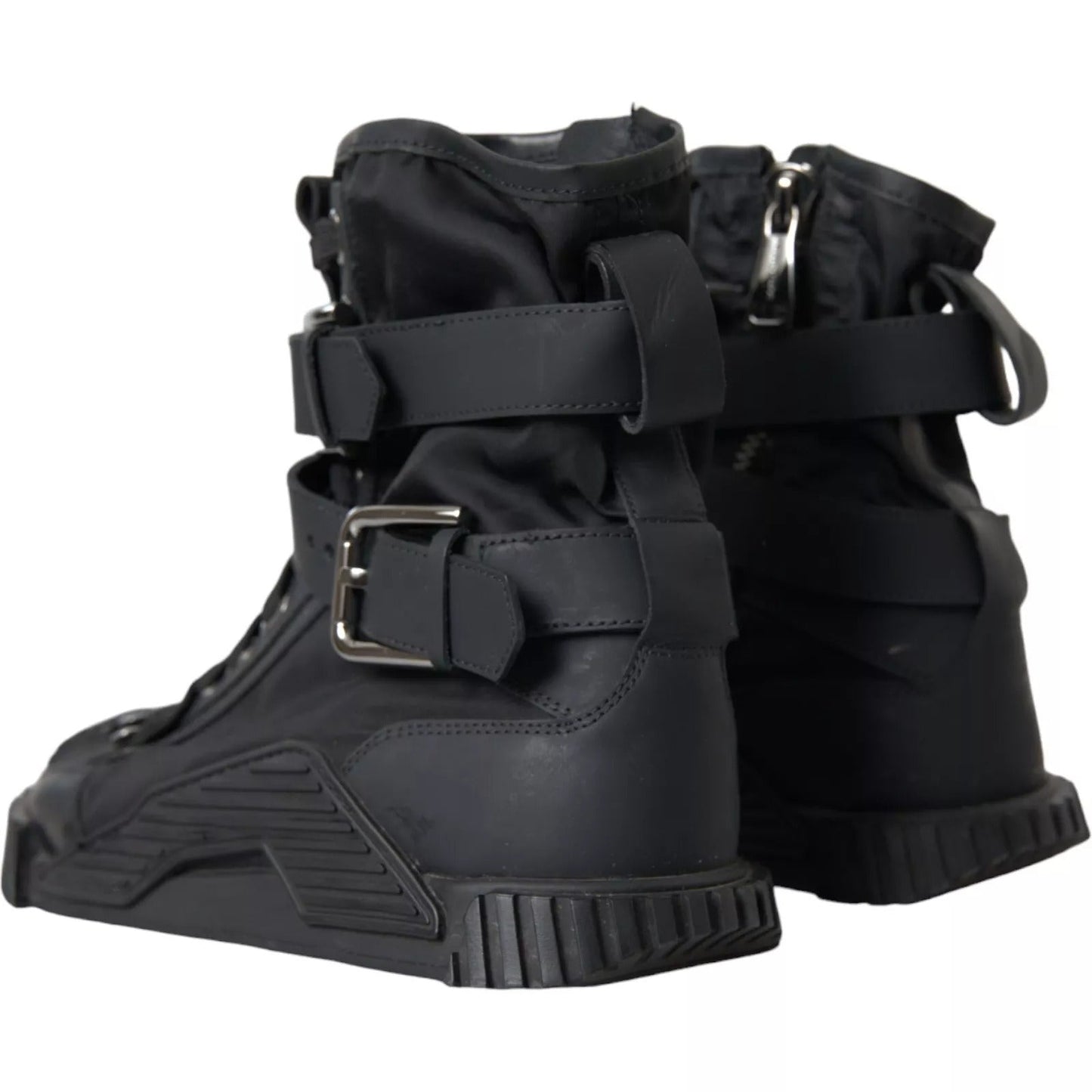 Dolce & Gabbana Black Nylon NS1 High Top Sneakers Women's Shoes (Pre-Owned)