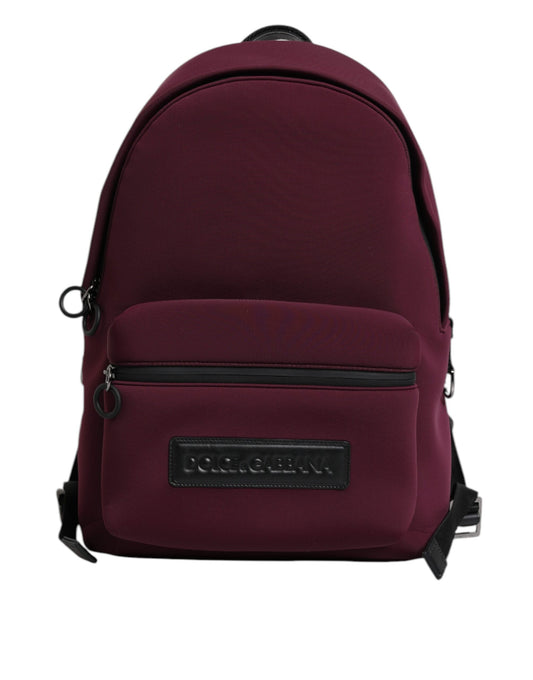 Dolce & Gabbana Burgundy Montreale Tecnico Textile Men Backpack Men's Bag