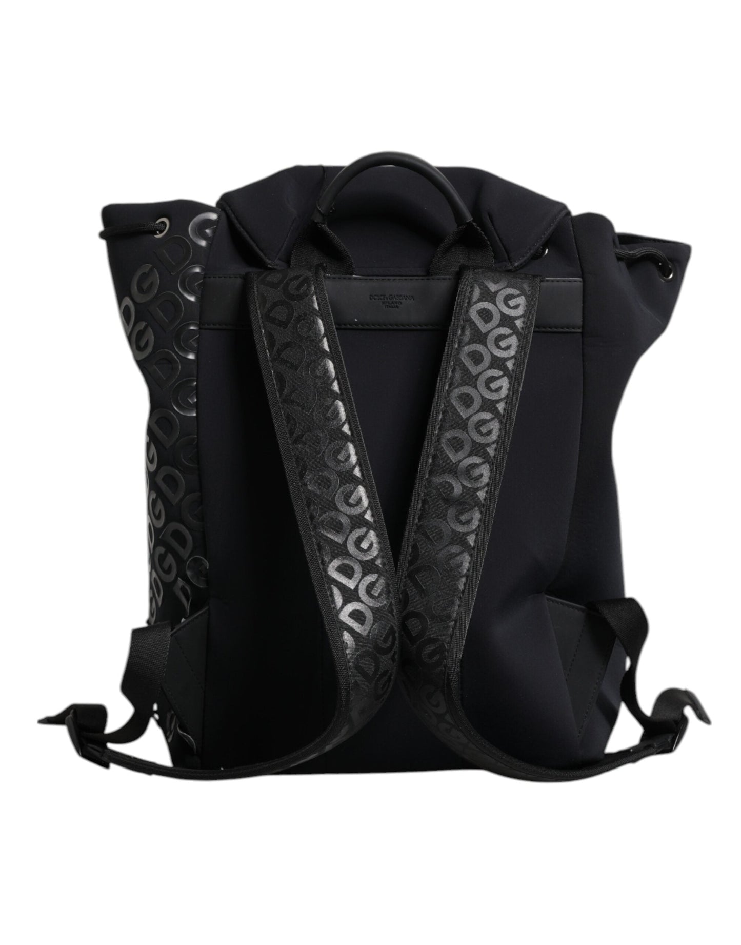 Dolce & Gabbana Black Neoprene Nylon DG Logo School Backpack Men's Bag (Pre-Owned)