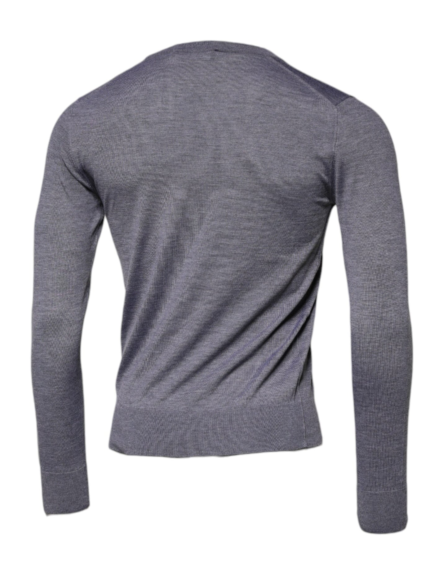 Dolce & Gabbana Gray Cashmere Crew Neck Pullover Men's Sweater (Pre-Owned)