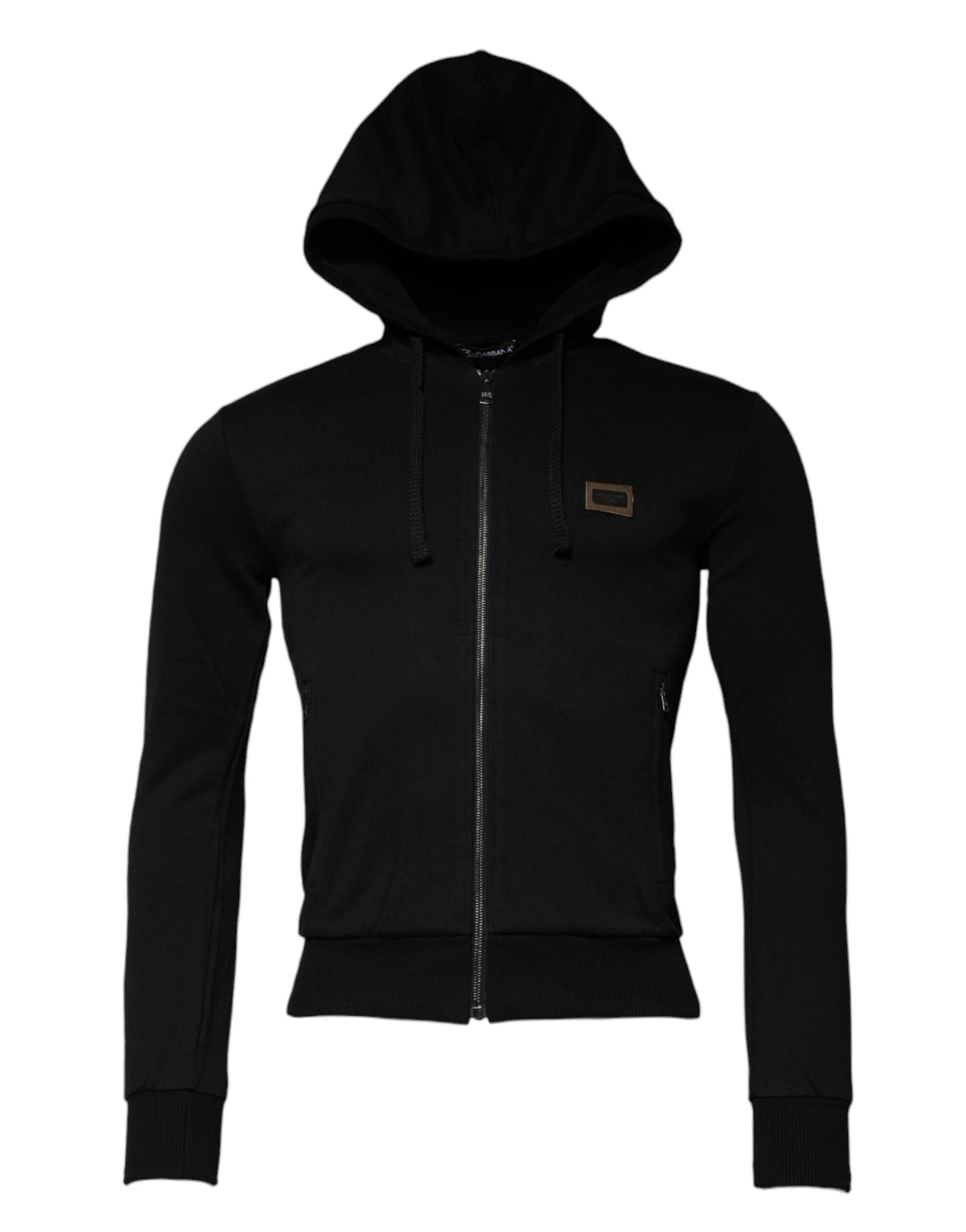 Dolce & Gabbana Black Logo Full Zip Hooded Sweatshirt Men's Sweater (Pre-Owned)