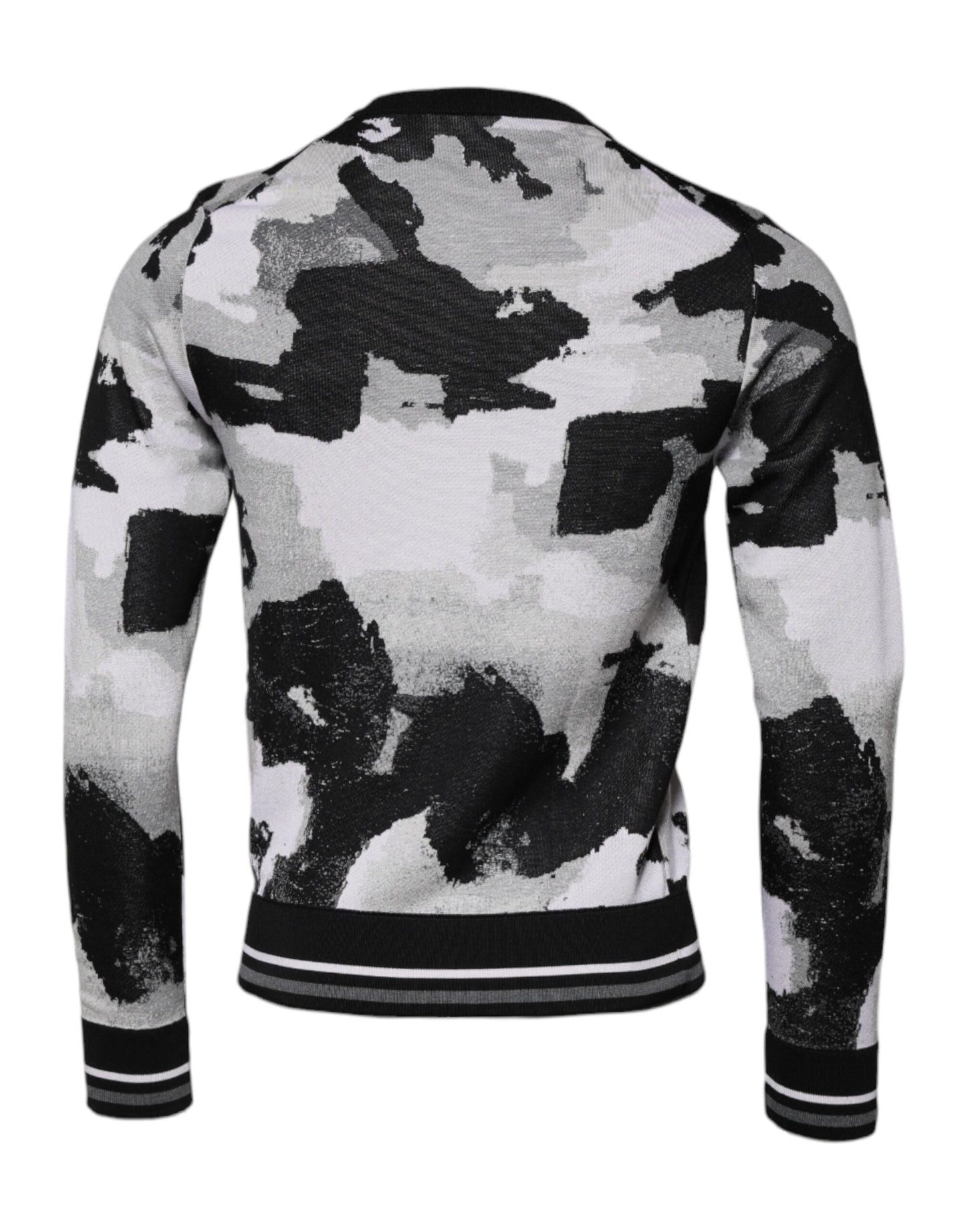 Dolce & Gabbana Multicolor Camouflage Crew Neck Men Pullover Men's Sweater