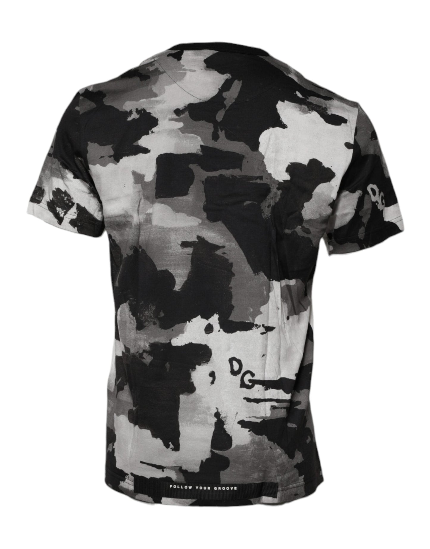 Dolce & Gabbana Multicolor Camouflage Crew Neck Men's T-shirt