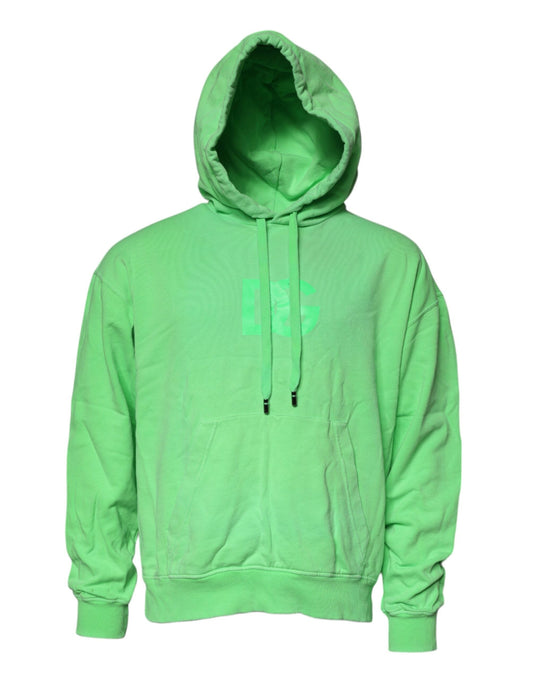 Dolce & Gabbana Green Logo Hooded Pullover Sweatshirt Men's Sweater (Pre-Owned)