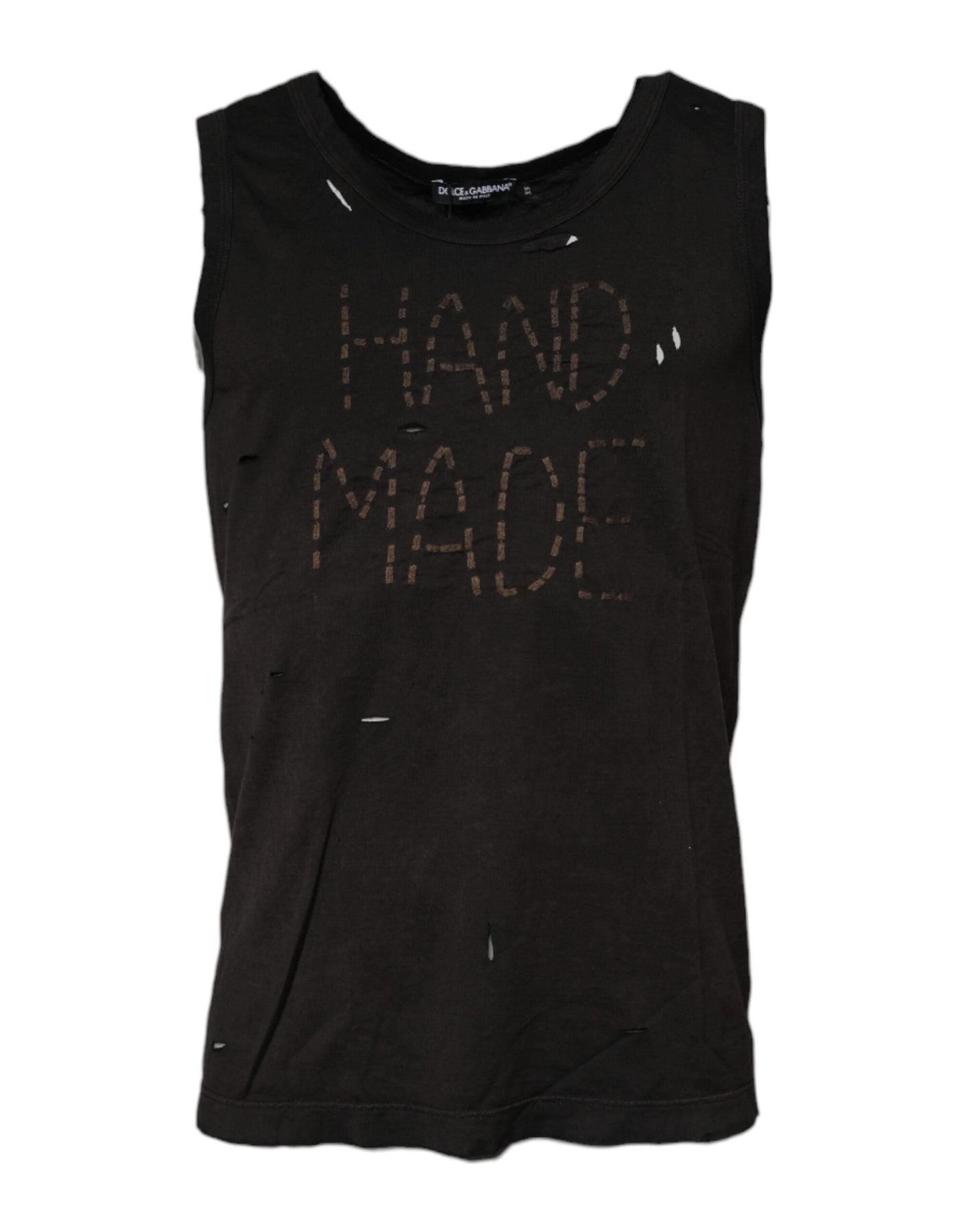 Dolce & Gabbana Black Sleeveless Round Neck Tank Men's T-shirt
