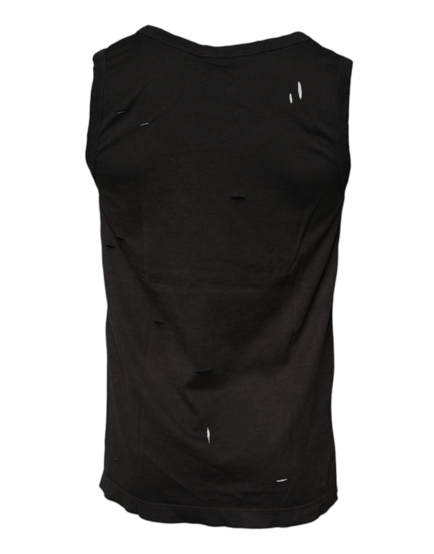 Dolce & Gabbana Black Sleeveless Round Neck Tank Men's T-shirt