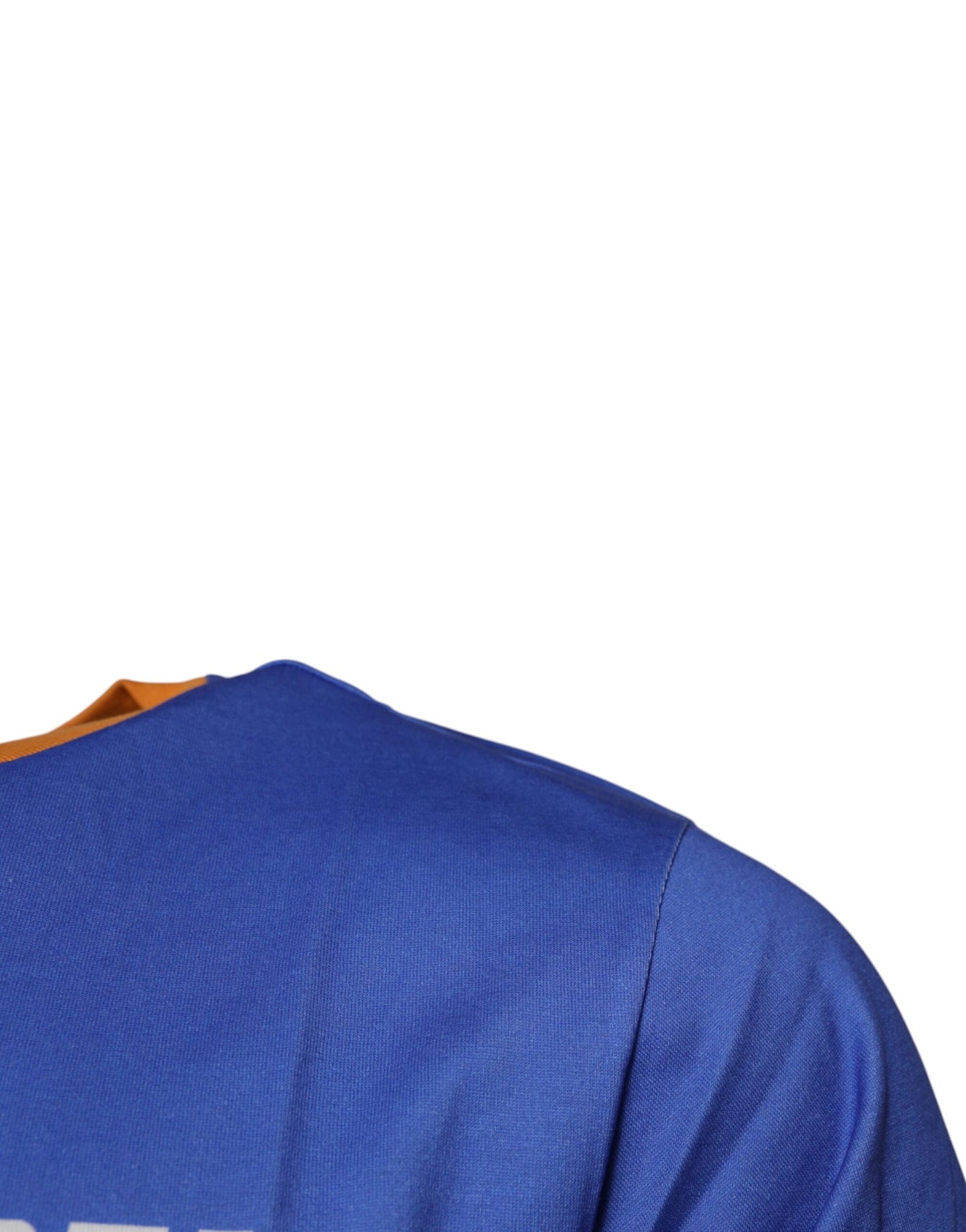 Dolce & Gabbana Blue Graphic Print Cotton Crew Neck Men's T-shirt