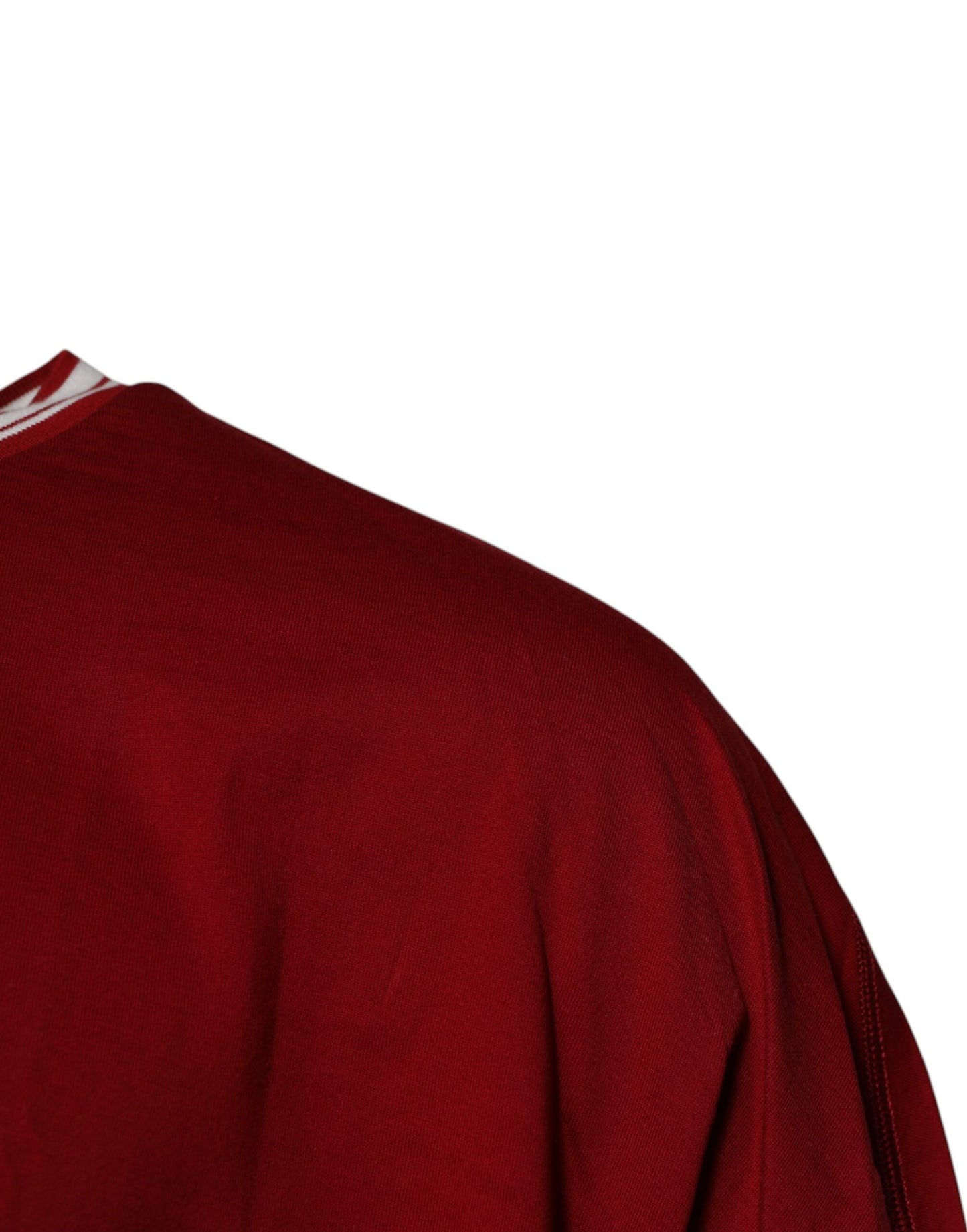 Dolce & Gabbana Red Logo Crown Cotton Crew Neck Men's T-shirt