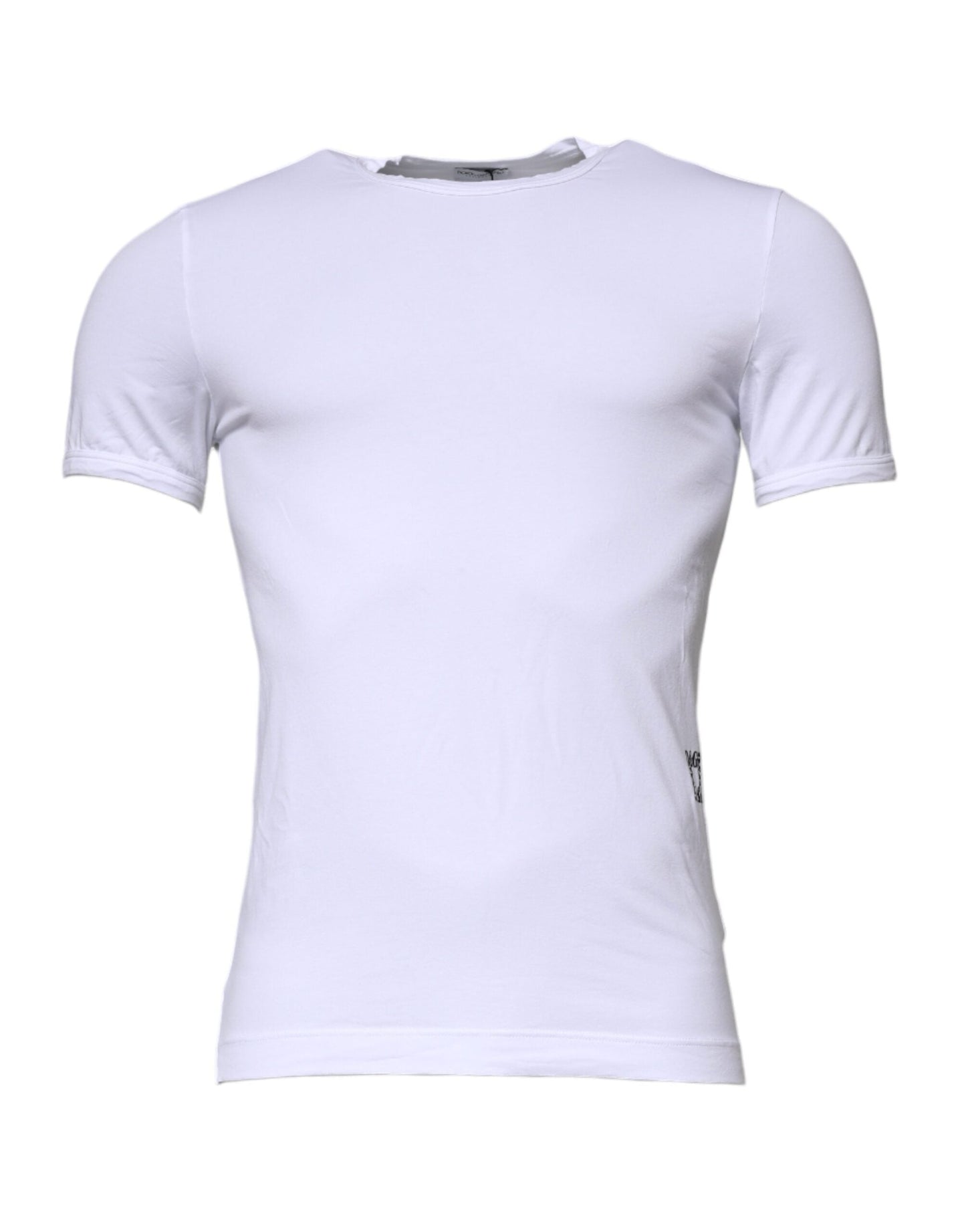 Dolce & Gabbana White Cotton Stretch Crewneck Underwear Men's T-shirt