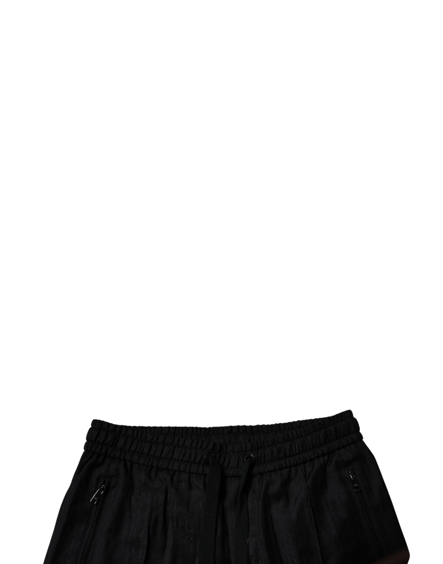 Dolce & Gabbana Black Wool Jogger Jogging Men's Pants