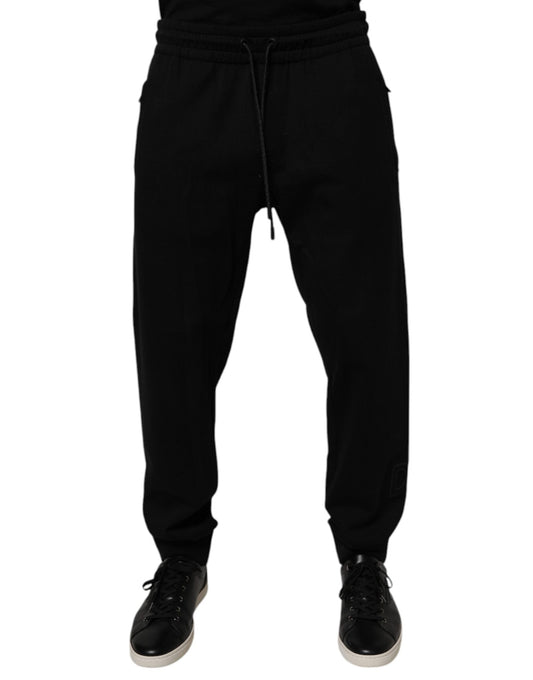 Dolce & Gabbana Black Cotton Jogger Jogging Men's Pants (Pre-Owned)