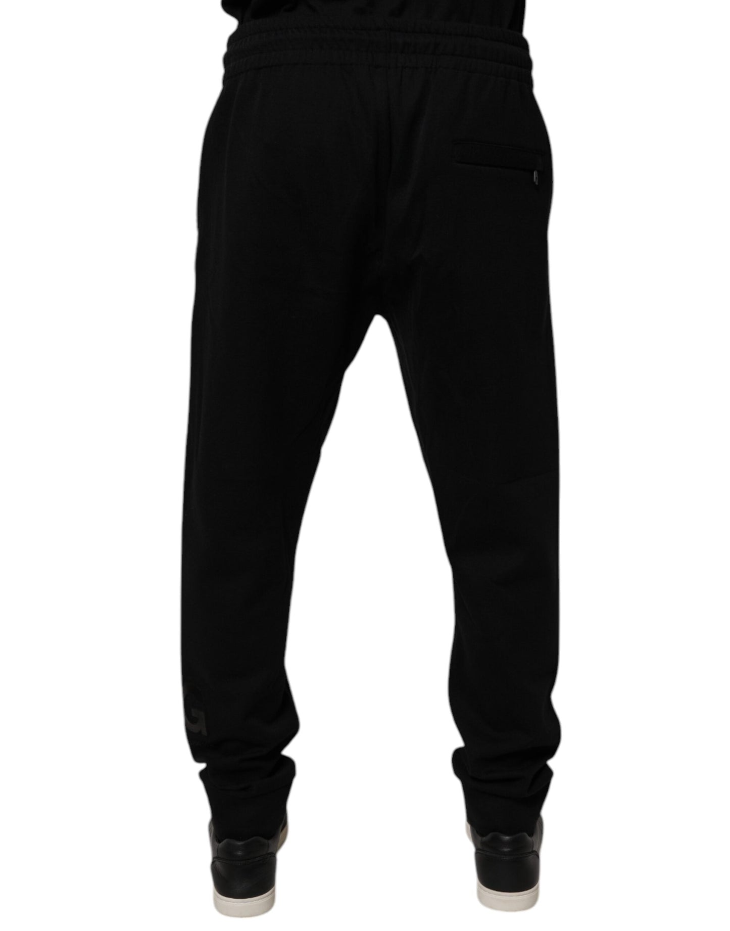 Dolce & Gabbana Black Cotton Jogger Jogging Men's Pants (Pre-Owned)